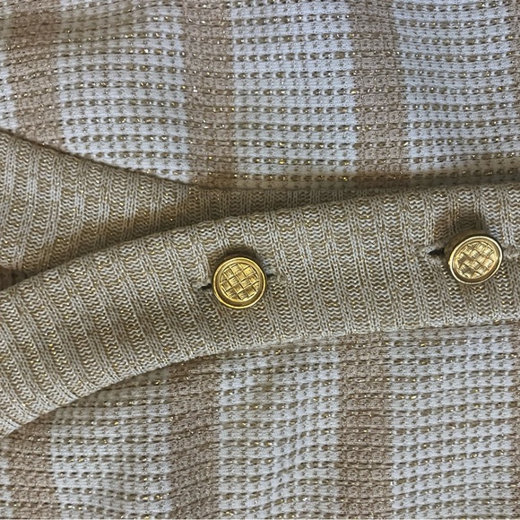 Elegant Cream and Gold Maxi Dress. Vintage Morton Myles. Dress and jacket - Picture 4 of 8